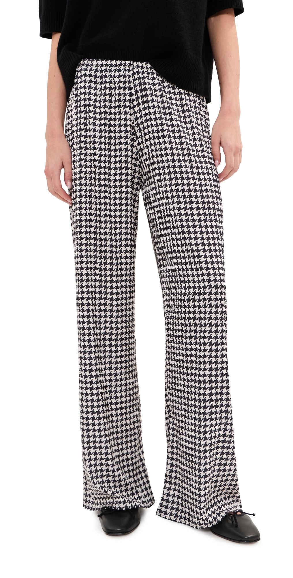LE BOP Ellie Pants Black/ White Houndstooth XXL