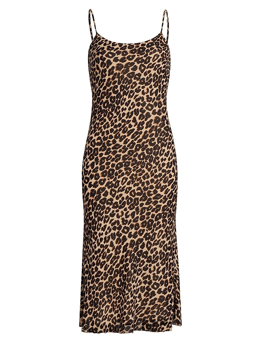 Women's Emerick Leopard Slip Dress - Leo - Size Medium