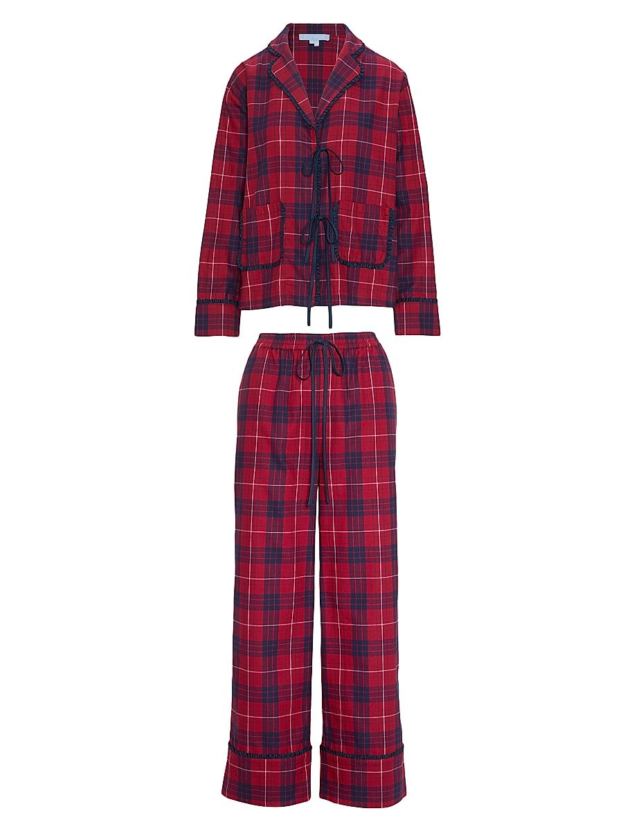 Women's The Steffy Pajama Set - Cherry Tartan - Size XXL