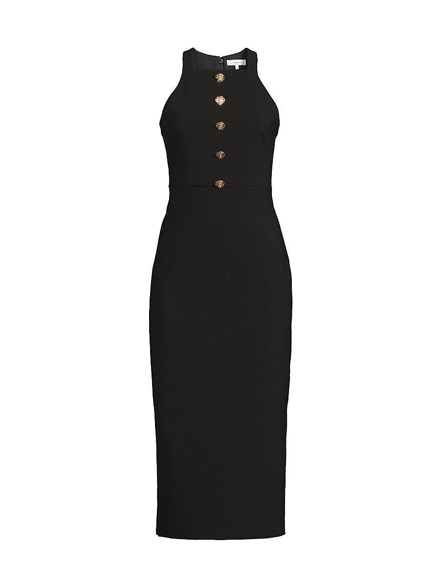 Women's Willie Adorned Midi-Dress - Black - Size 12
