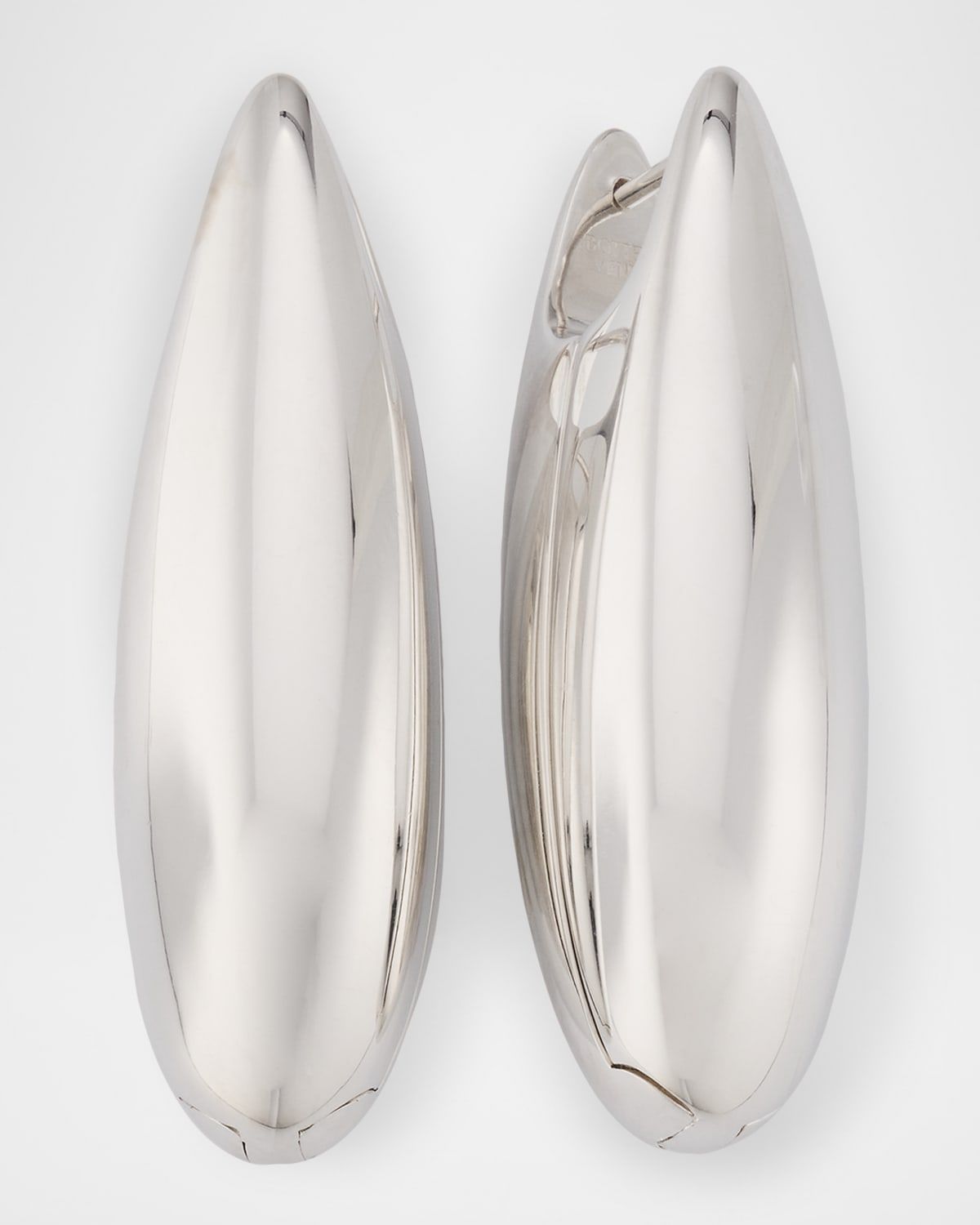 Sterling Silver Large Ellipse Earrings