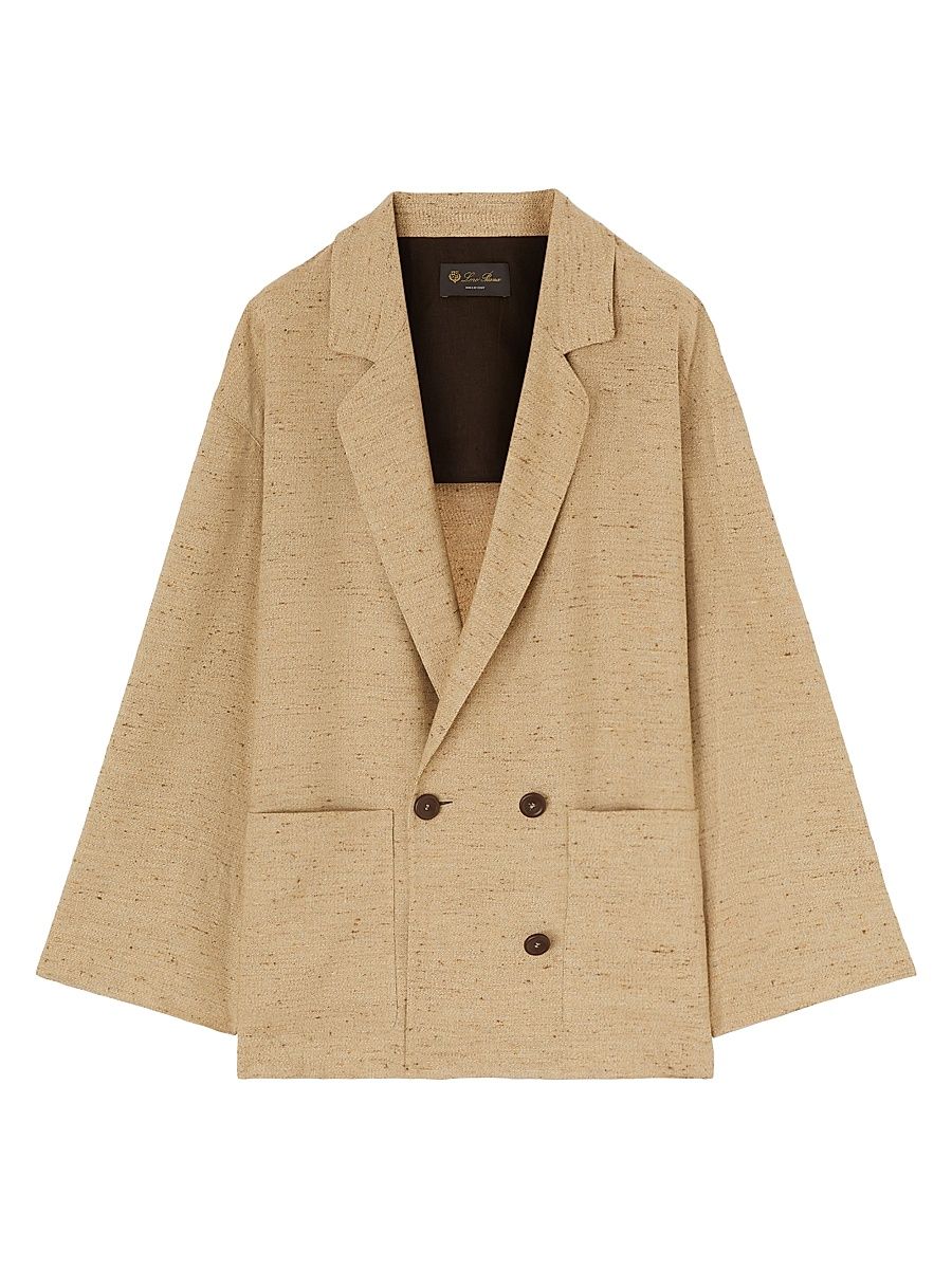 Women's Haye Summer Tweed Jacket - Natural Rope Red Clay Powder - Size 10