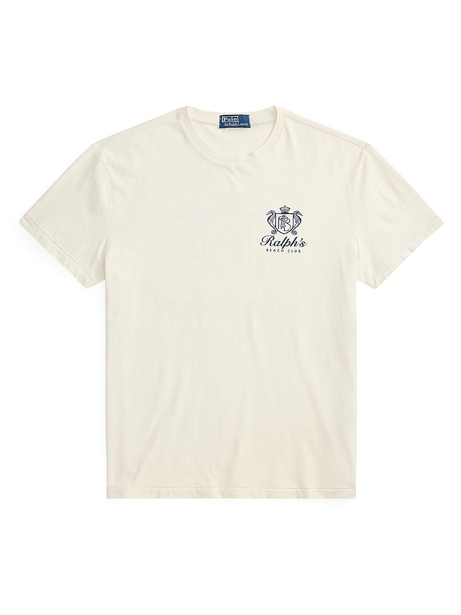 Men's Logo Graphic Cotton Jersey T-Shirt - Deckwash White - Size XXL