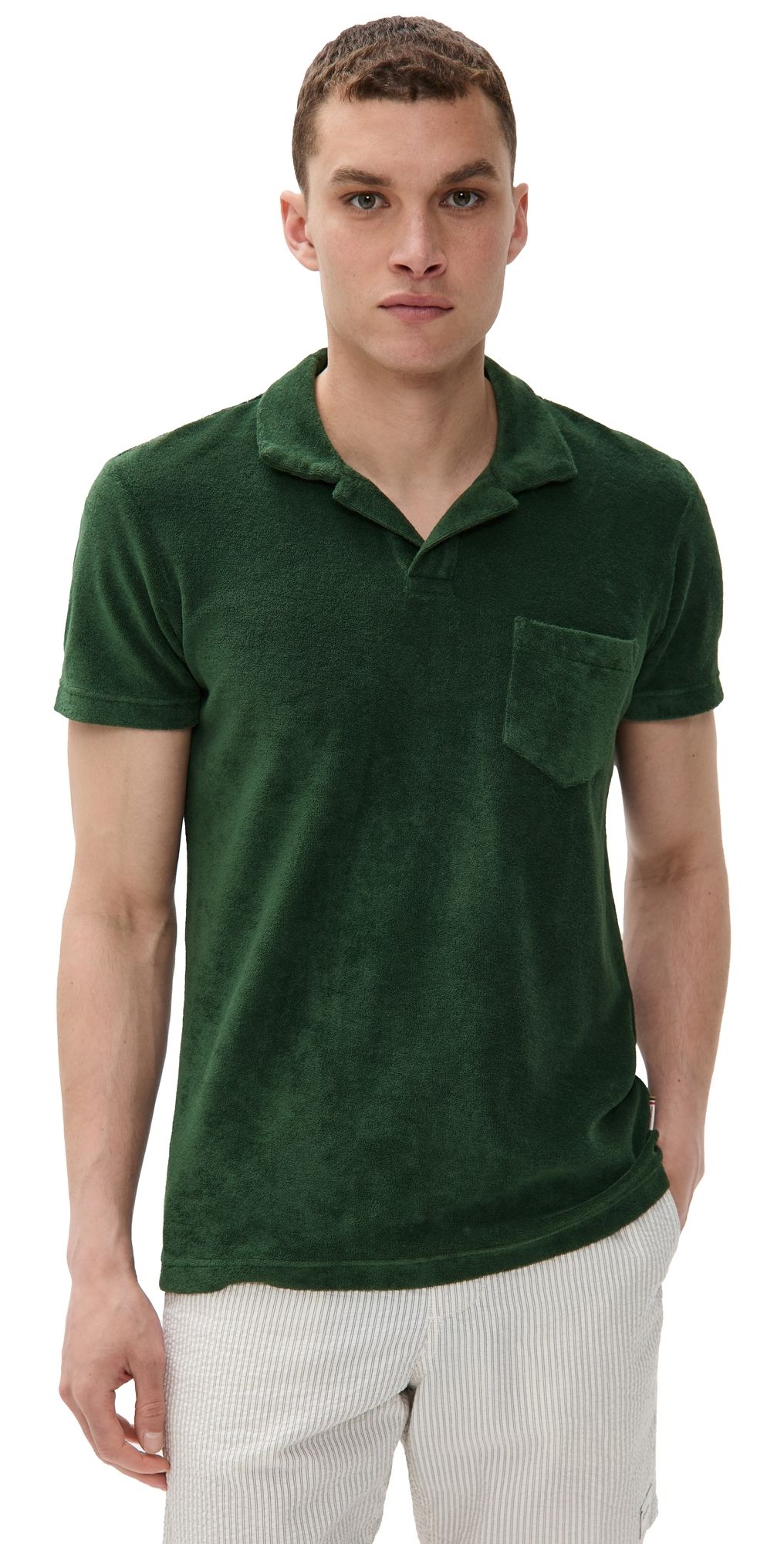 Orlebar Brown Terry Polo Amazonian Green L
