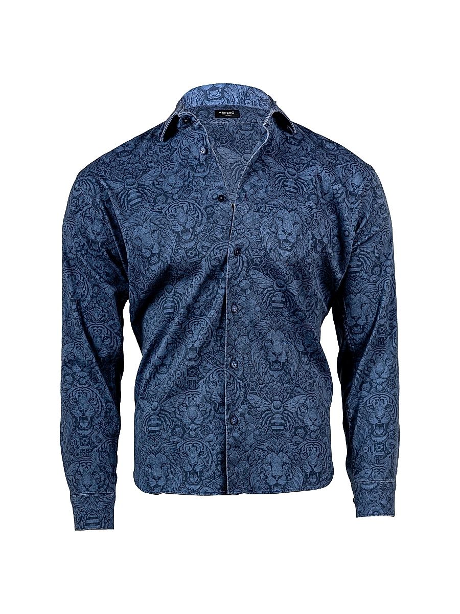 Men's Fibonacci Marthyr Shirt - Blue - Size XXXL