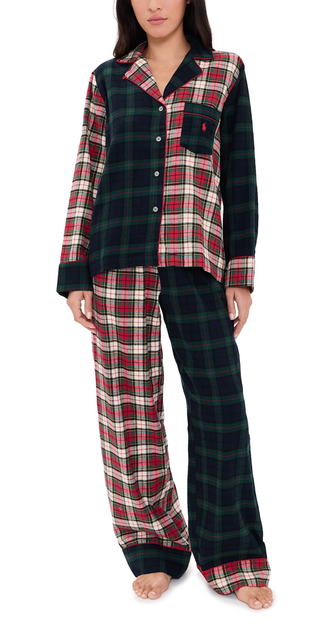 Polo Ralph Lauren Madison Plaid Pajama Set Blk Watchxdshpl S