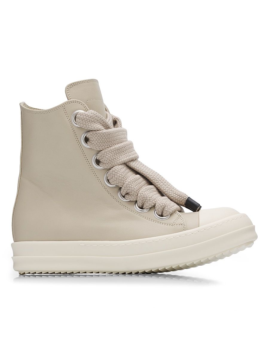 Women's Jumbolace Leather High-Top Sneakers - Sand Milk - Size 11