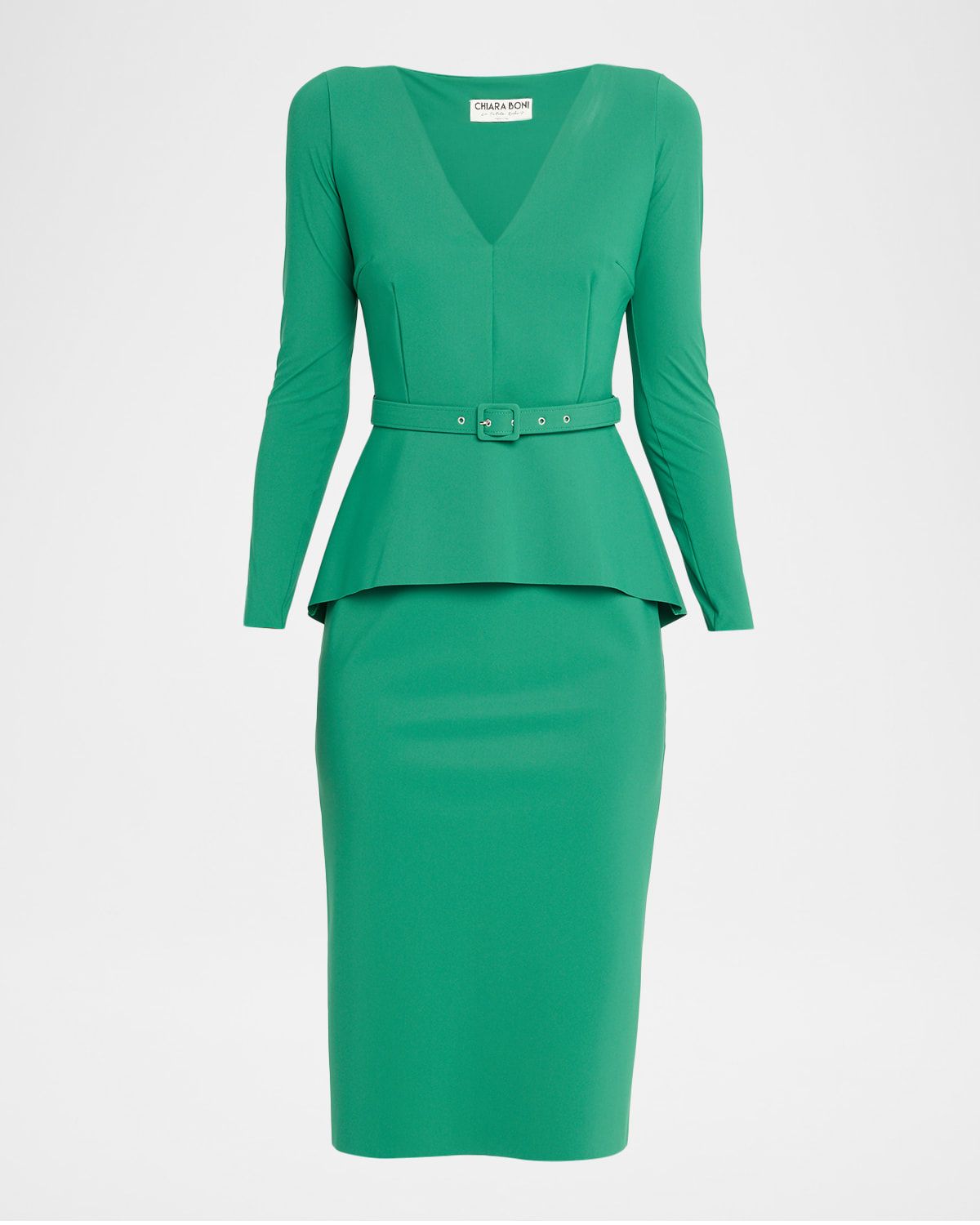 Siaka V-Neck Belted Midi Dress