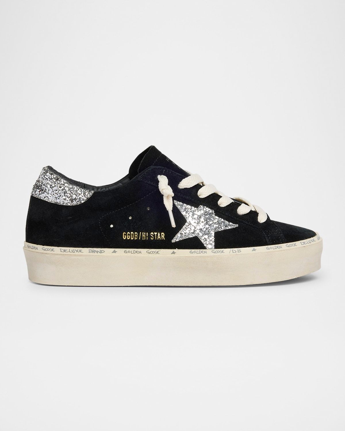 Hi Star Suede Glitter Low-Top Sneakers