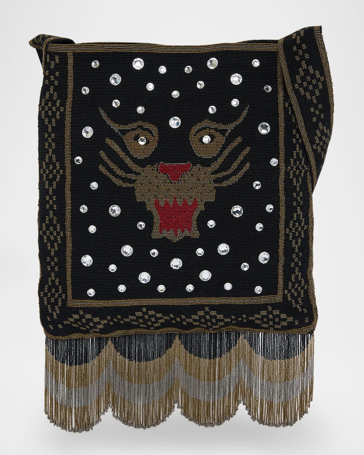 Nellcote Medium Beaded Fringed Shoulder Bag