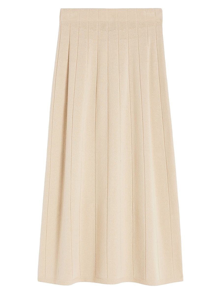 Women's Rib Knit Wool Skirt - Albino - Size XL