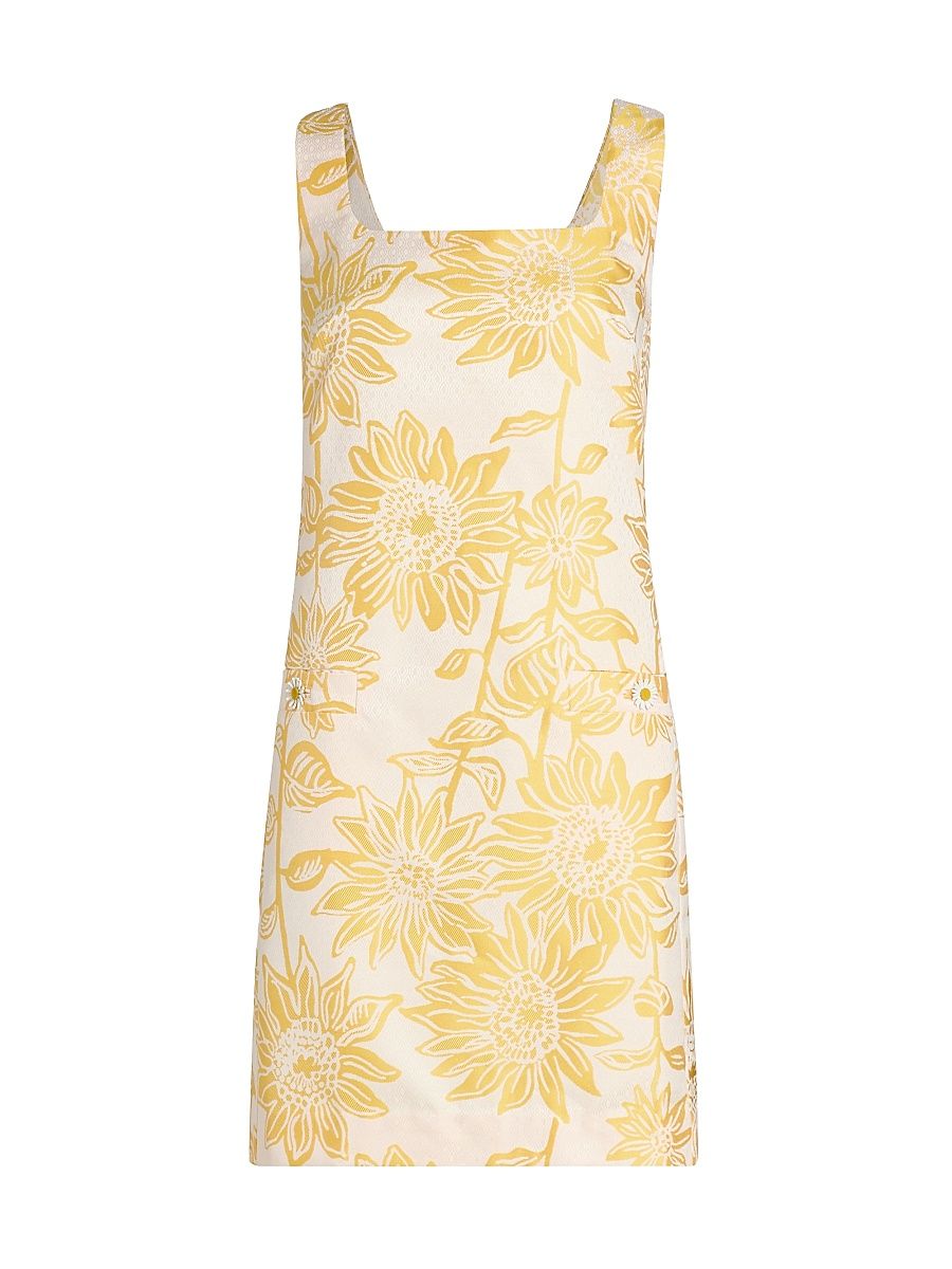 Women's Albright Floral Jacquard Shift Minidress - Resort White - Size 16