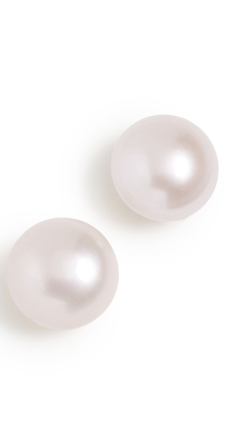 SHASHI Grande Essential Pearl Studs Pearl One Size