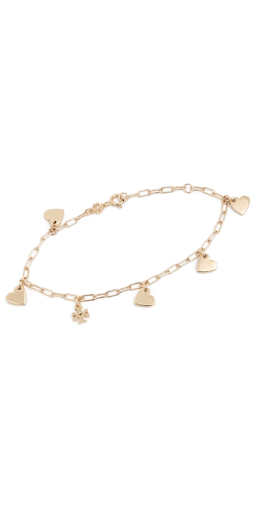 Tory Burch Good Luck Chain Heart Bracelet Tory Gold One Size