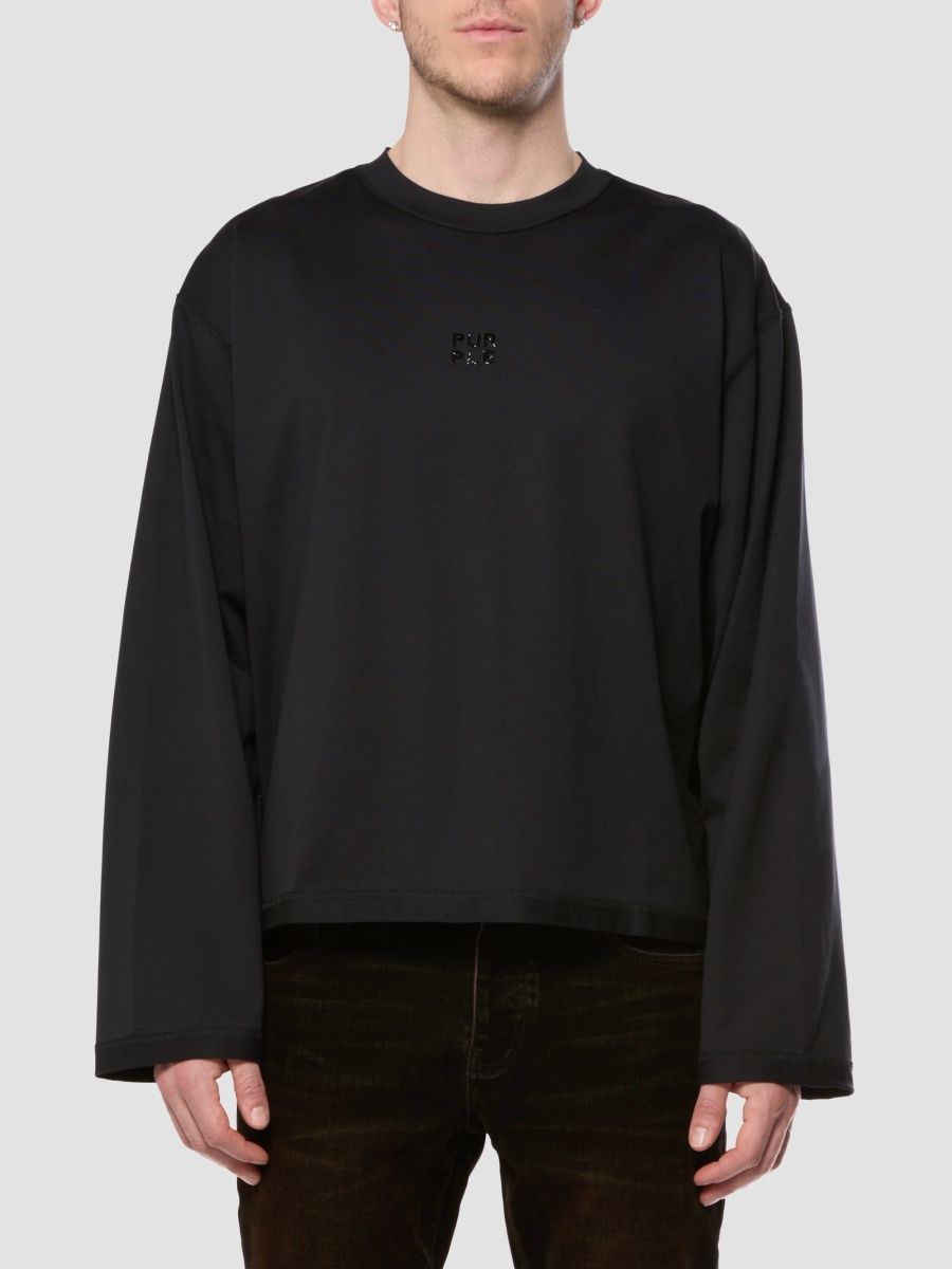 Purple Brand Men's Logo Cotton Long-Sleeve T-Shirt - Black - Size XXL