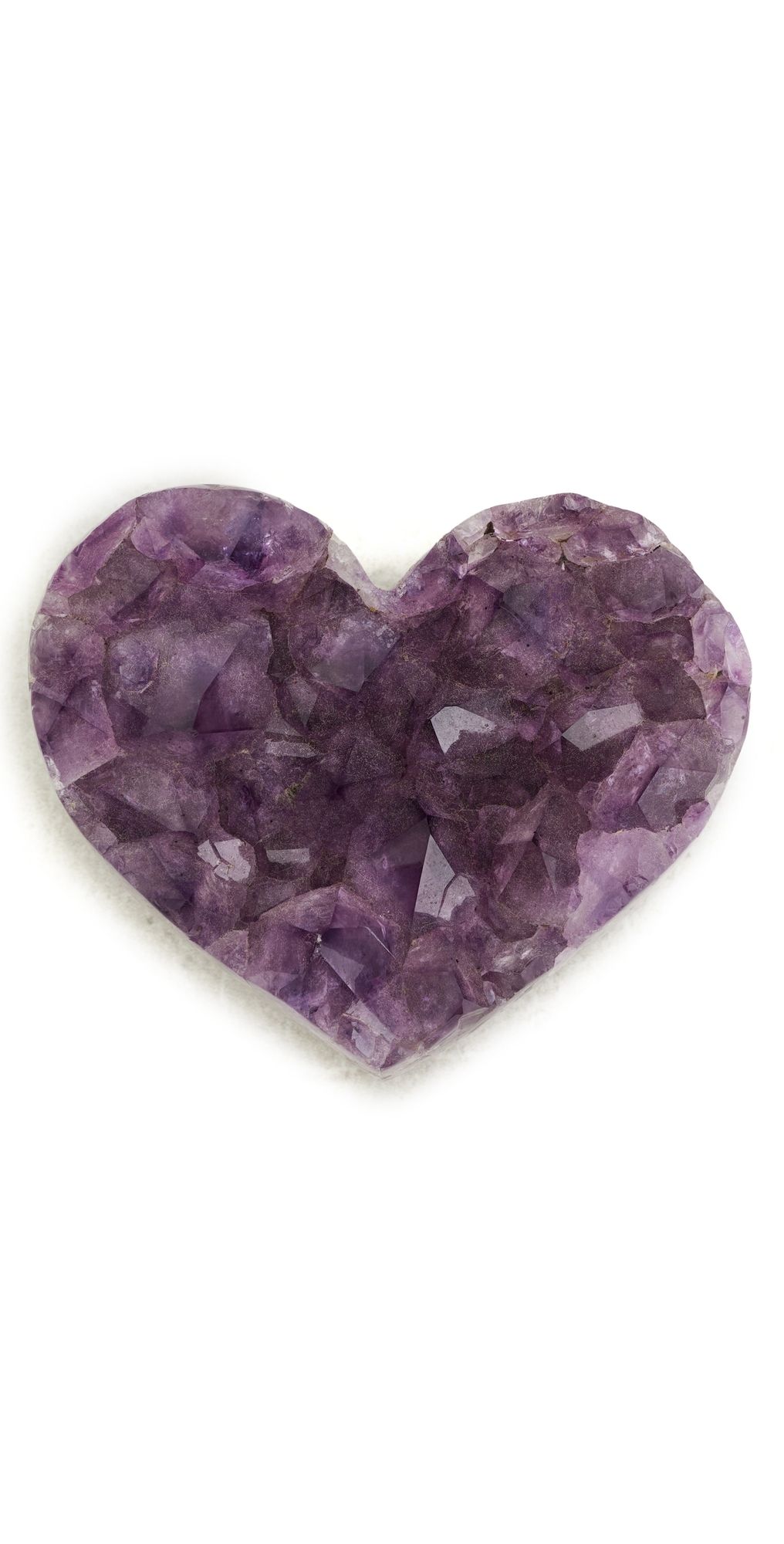 JIA JIA Small Amethyst Druzy Heart Amethyst One Size