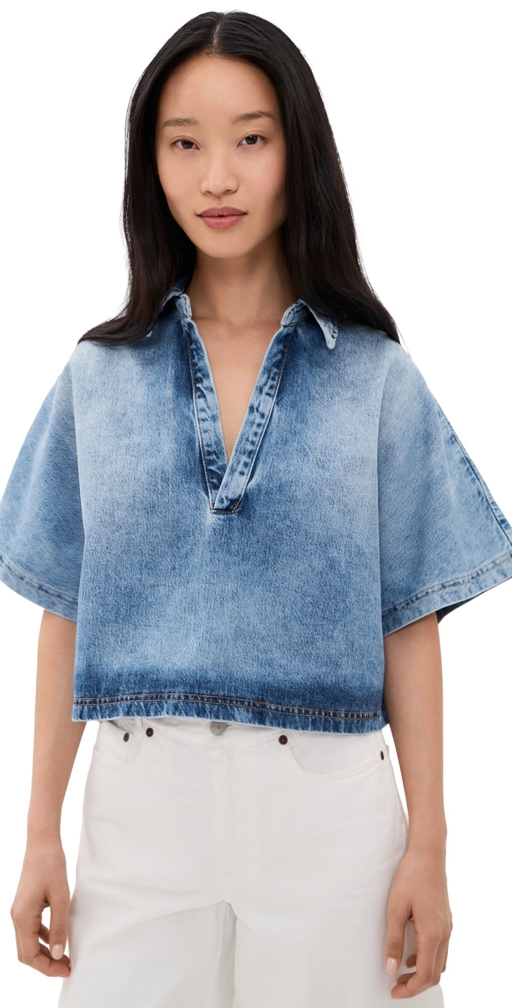 Secular Lotus Denim Shirt Malibu Wash XS