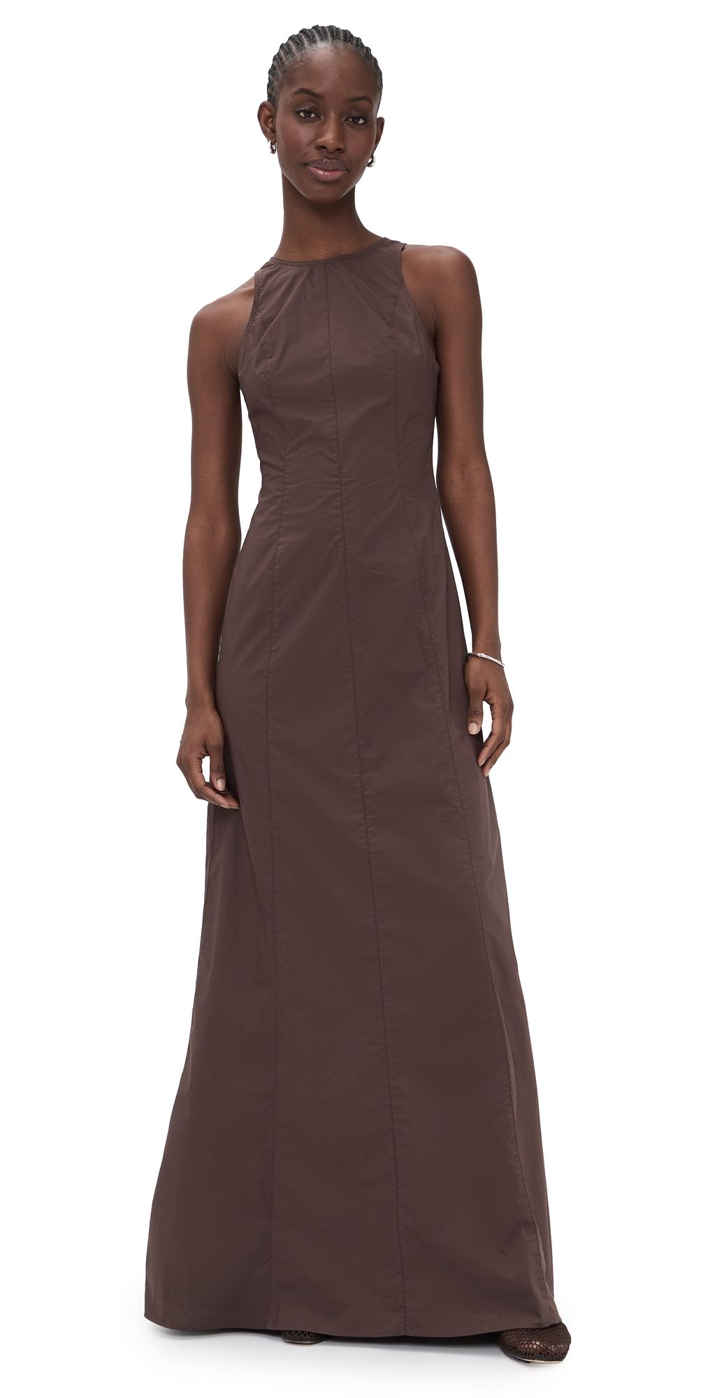 The Latest Dori Poplin Maxi Dress Brown L