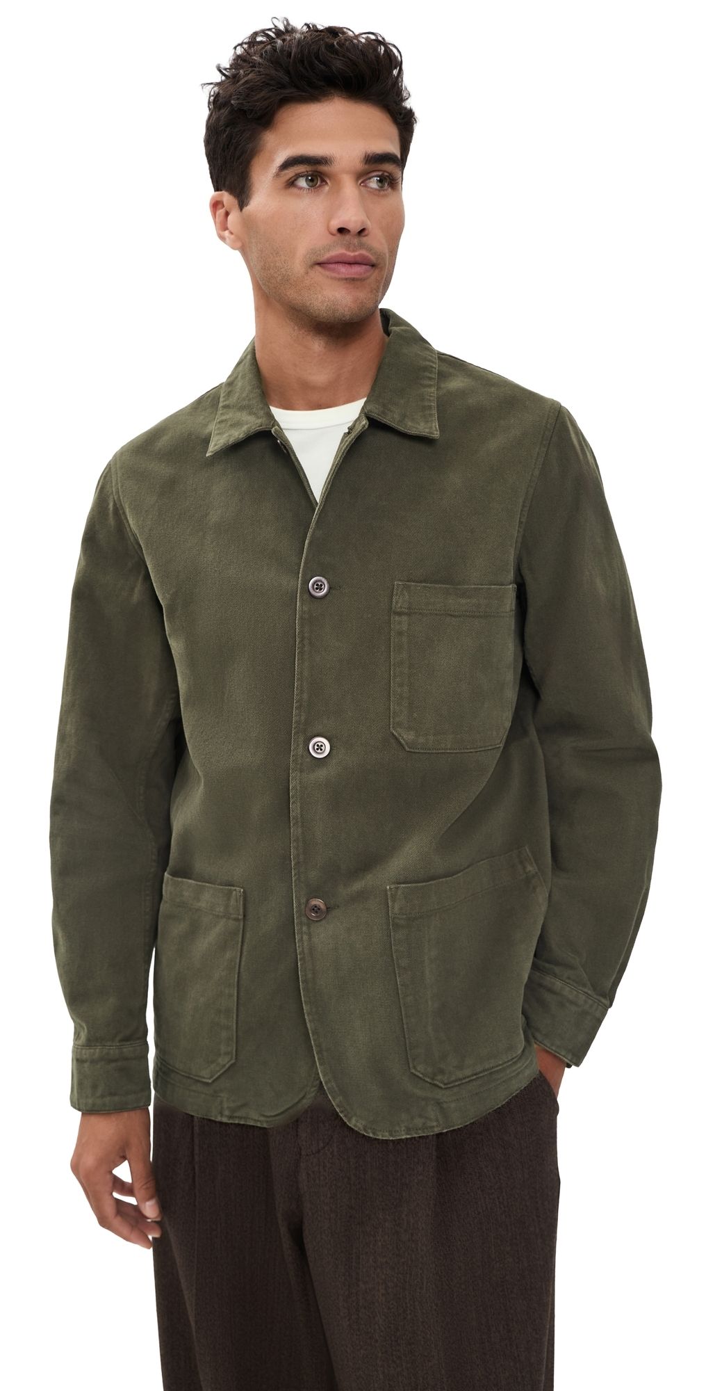 Portuguese Flannel Labura Jacket Olive XS