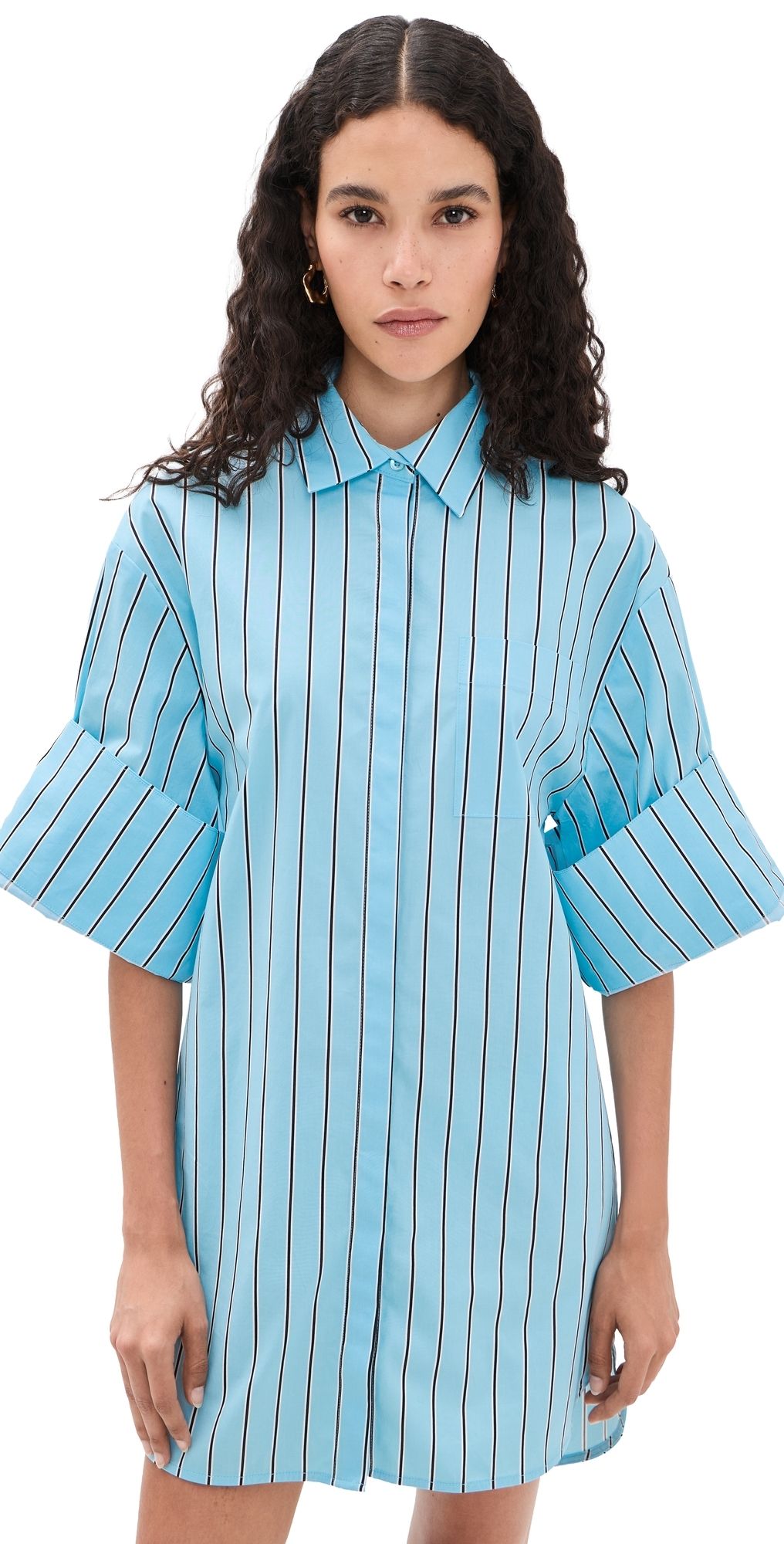 STAUD Nico Dress Sunday Stripe M