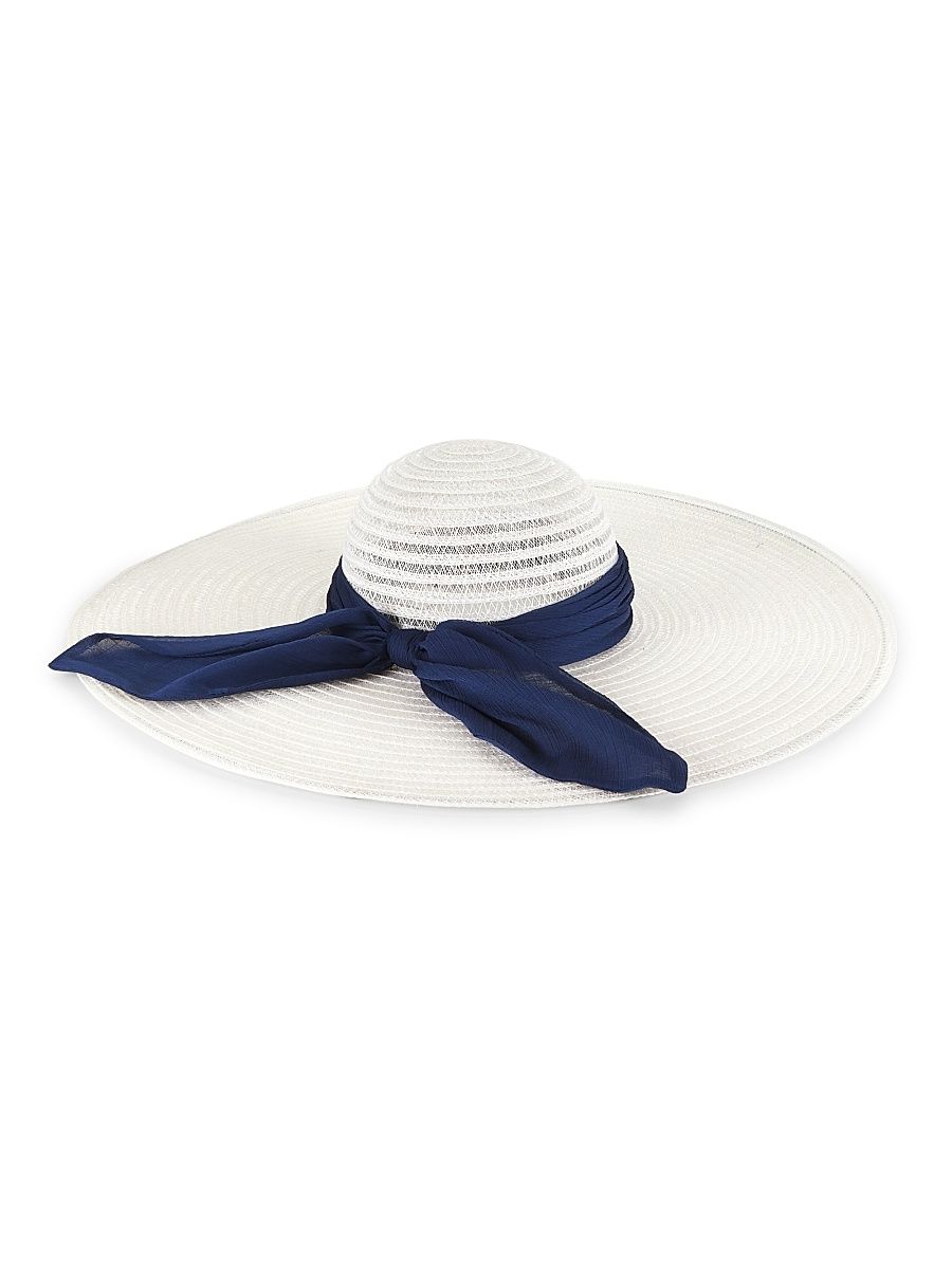 Women's Sunny Scarf Tie Sunhat - Ivory