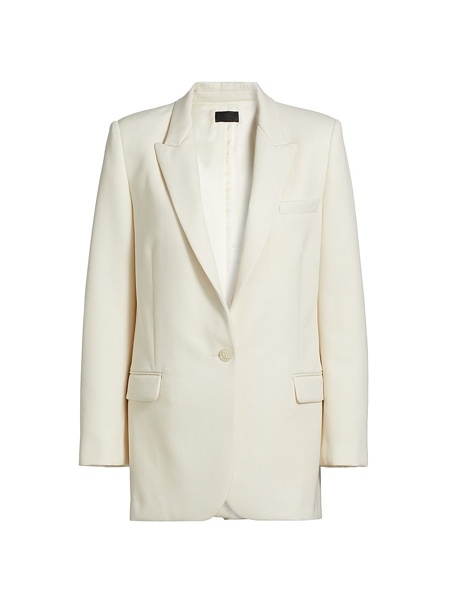 Women's Diane Single-Button Blazer - Stone - Size 10