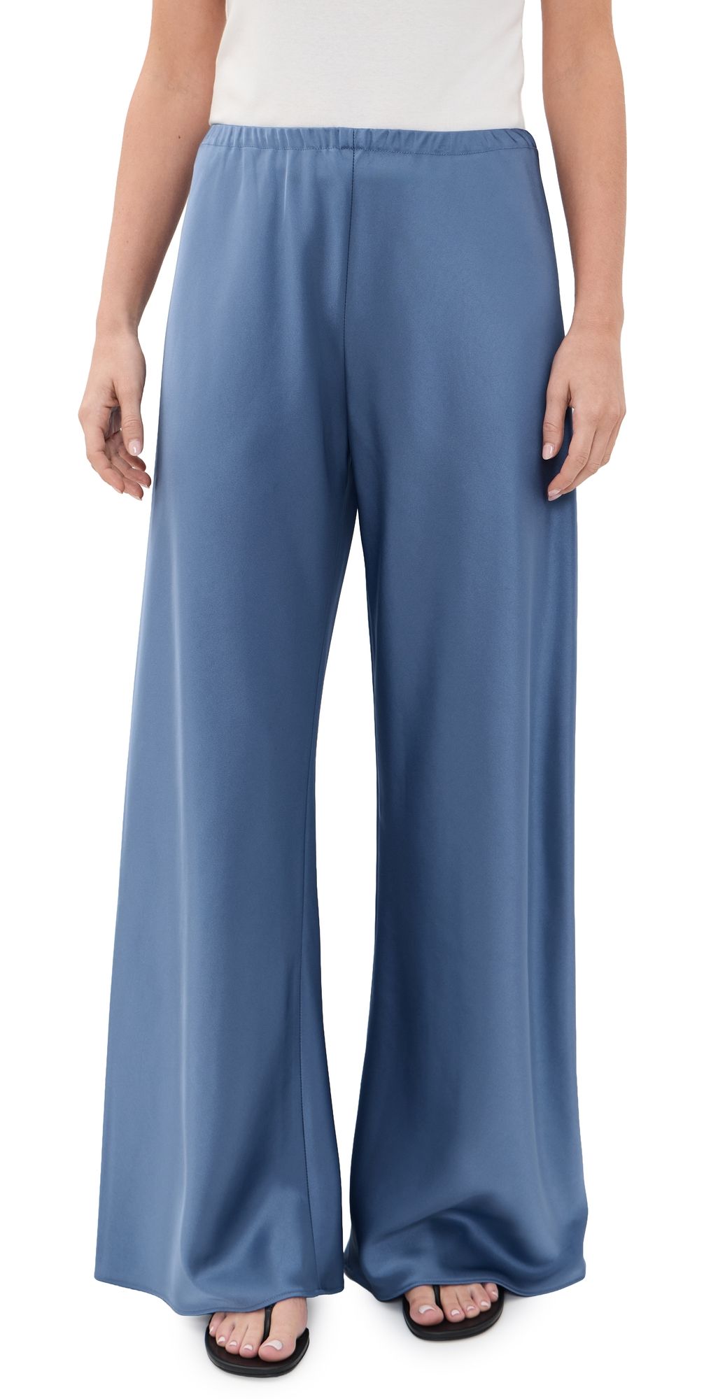 La Ligne Satin Colby Pants Denim Blue M