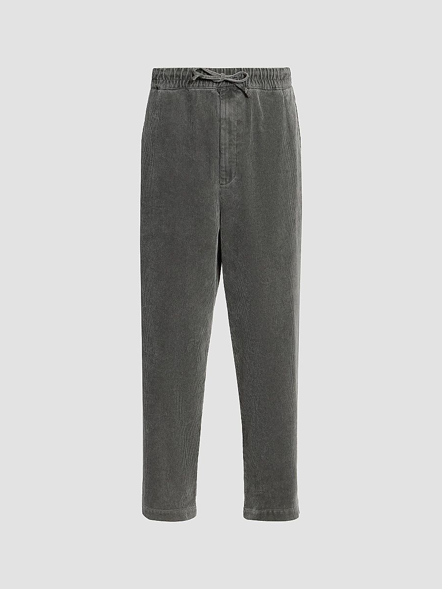 Men Fernand Washed Corduroy Pants - Dark Grey - Size 34