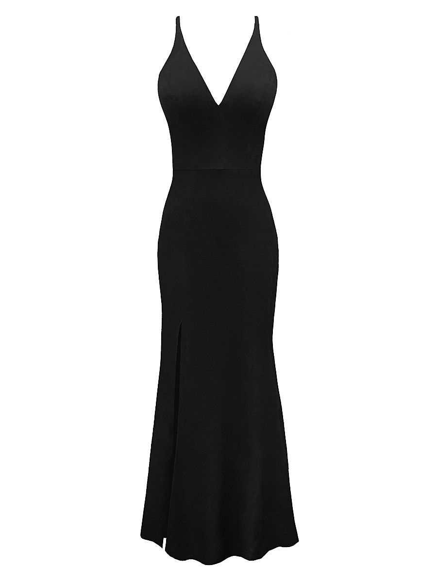 Women's Iris Sleeveless Mermaid Gown - Black - Size XXS