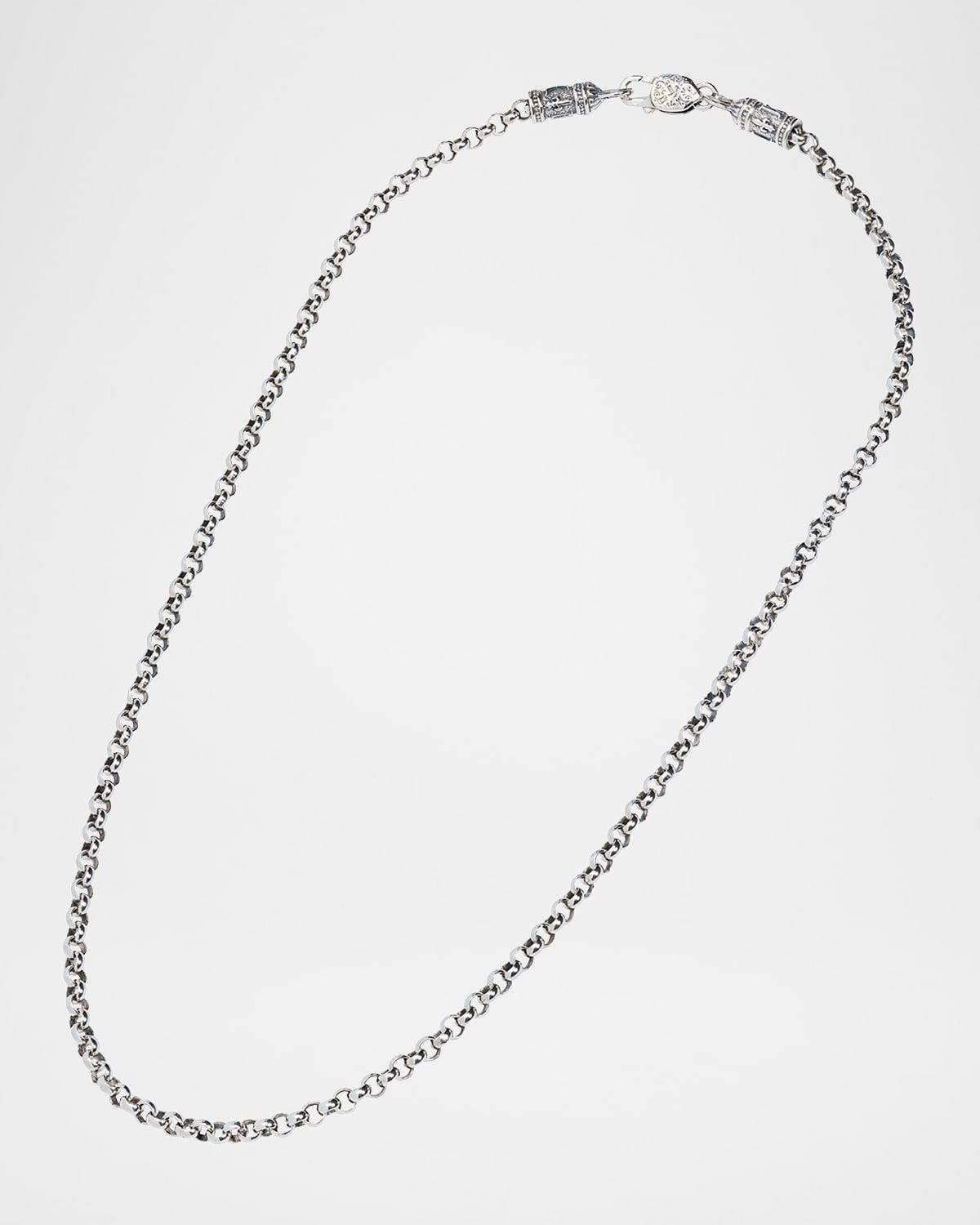 Men & apos;s Sterling Silver Cable Chain Necklace, 20"L