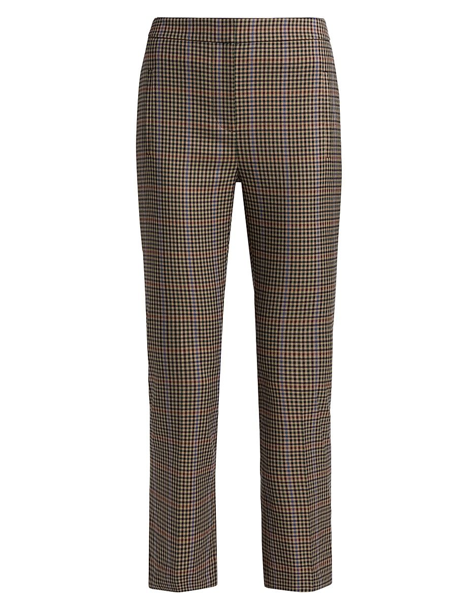 Women's Arte Plaid Crop Pants - Russet Multi - Size 16