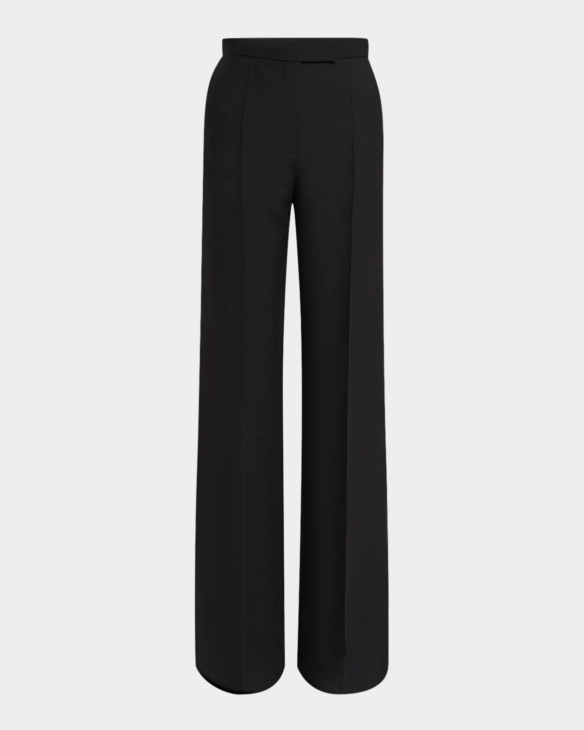High-Rise Crepe Wide-Leg Pants