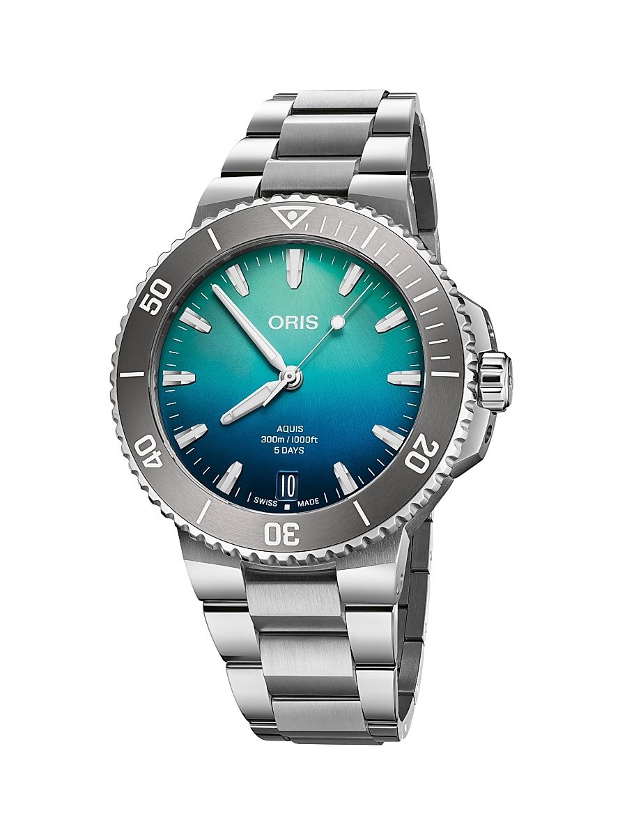 Men's Aquis Great Barrier Reef Stainless Steel Watch/43.5MM - Steel
