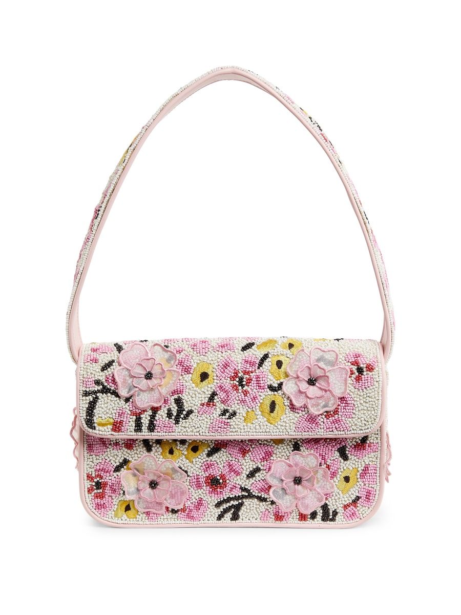 Staud Women's Tommy Floral Beaded Shoulder Bag - Blossom Floral
