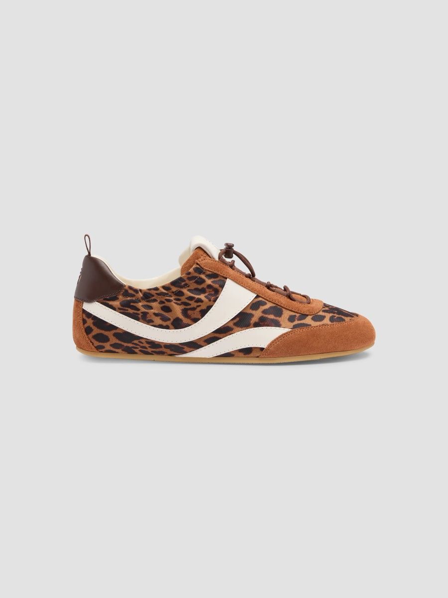 Stuart Weitzman Women's Vander Ballet Sneakers - Leopard Cream - Size 12