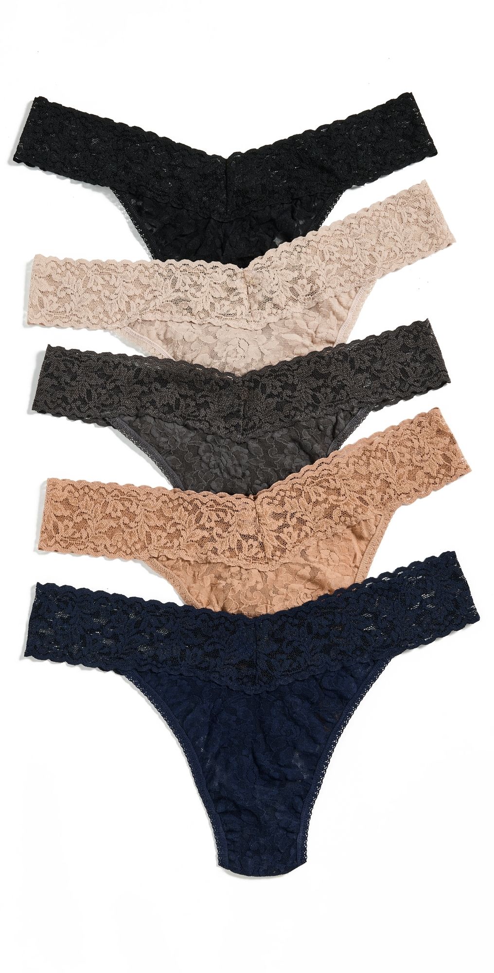 Hanky Panky Signature Lace Original Rise 5 Pack Bngs One Size