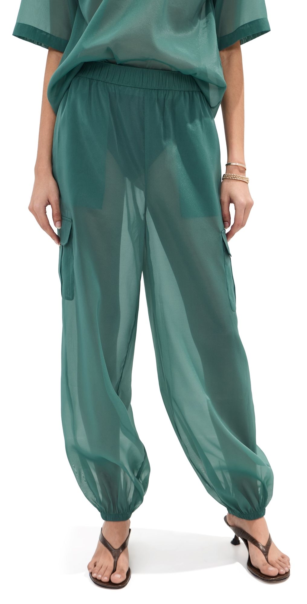 LE BOP Cargo Pocket Pants Jasper Green S