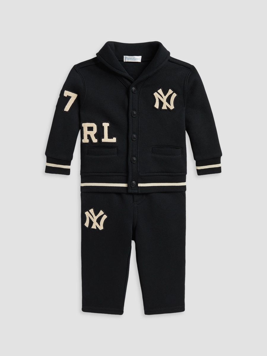 Polo Ralph Lauren Boy's Baby Boy's Polo Ralph Lauren x New York Yankees Fleece Jacket & Pants Set - Polo Black - Size 9 Months
