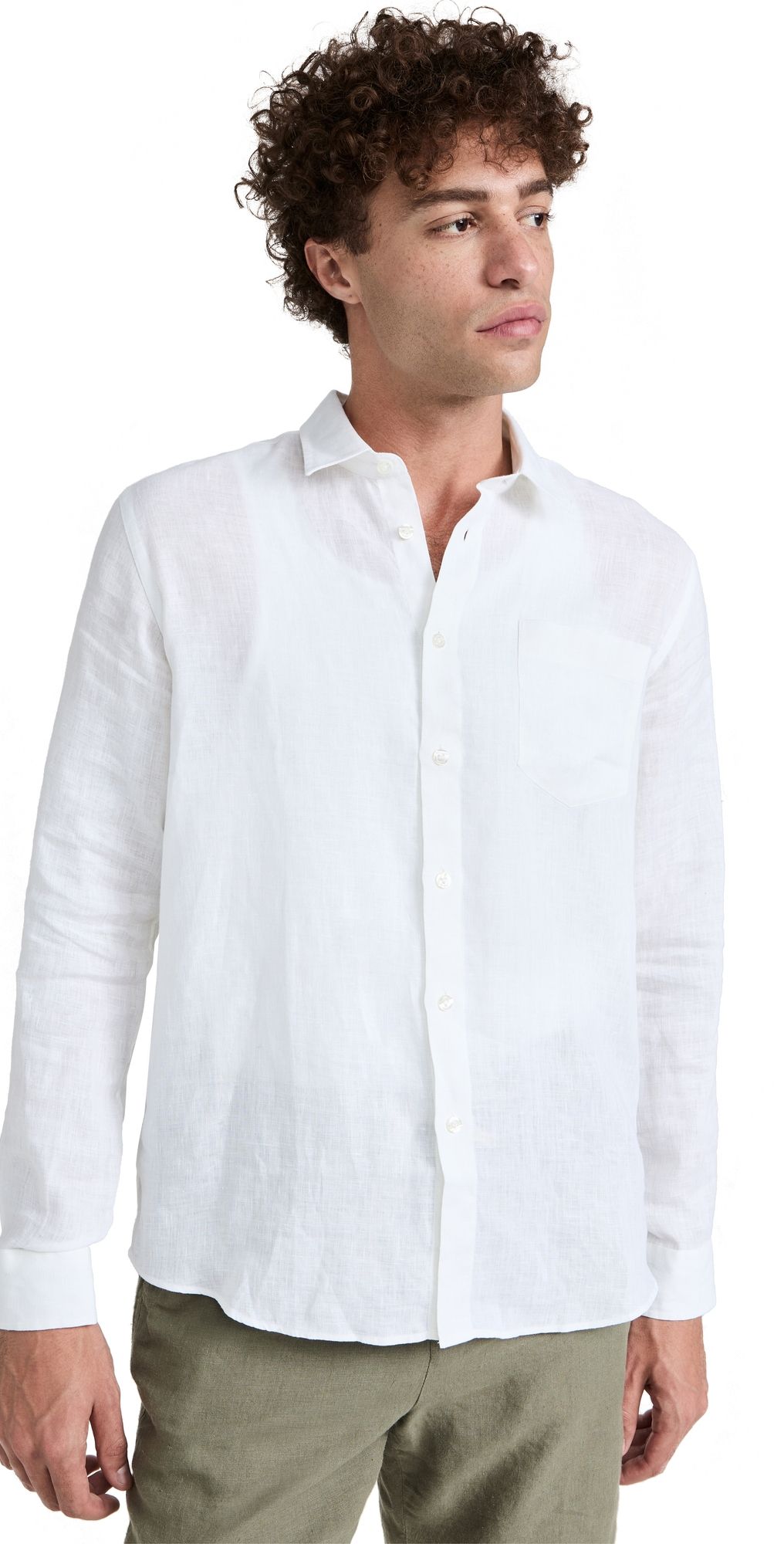 Vilebrequin Caroubis Linen Shirt Blanc L