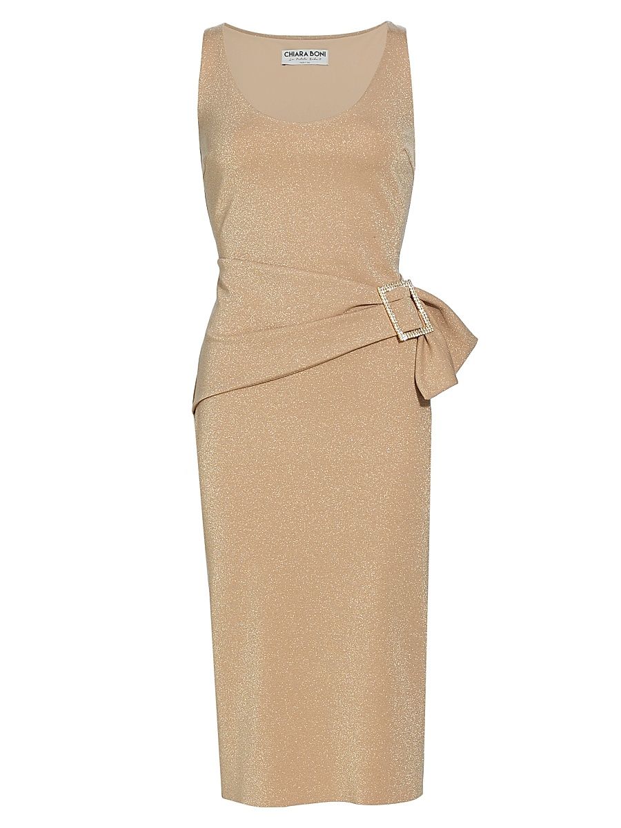 Women's Africa Sugar Belted Metallic Dress - Dune - Size 18