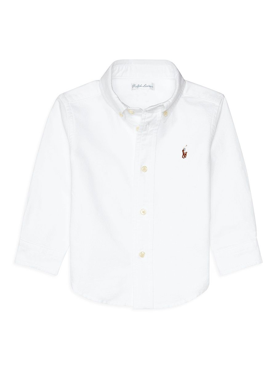 Baby Boy's Cotton Oxford Sportshirt - White - Size 12 Months