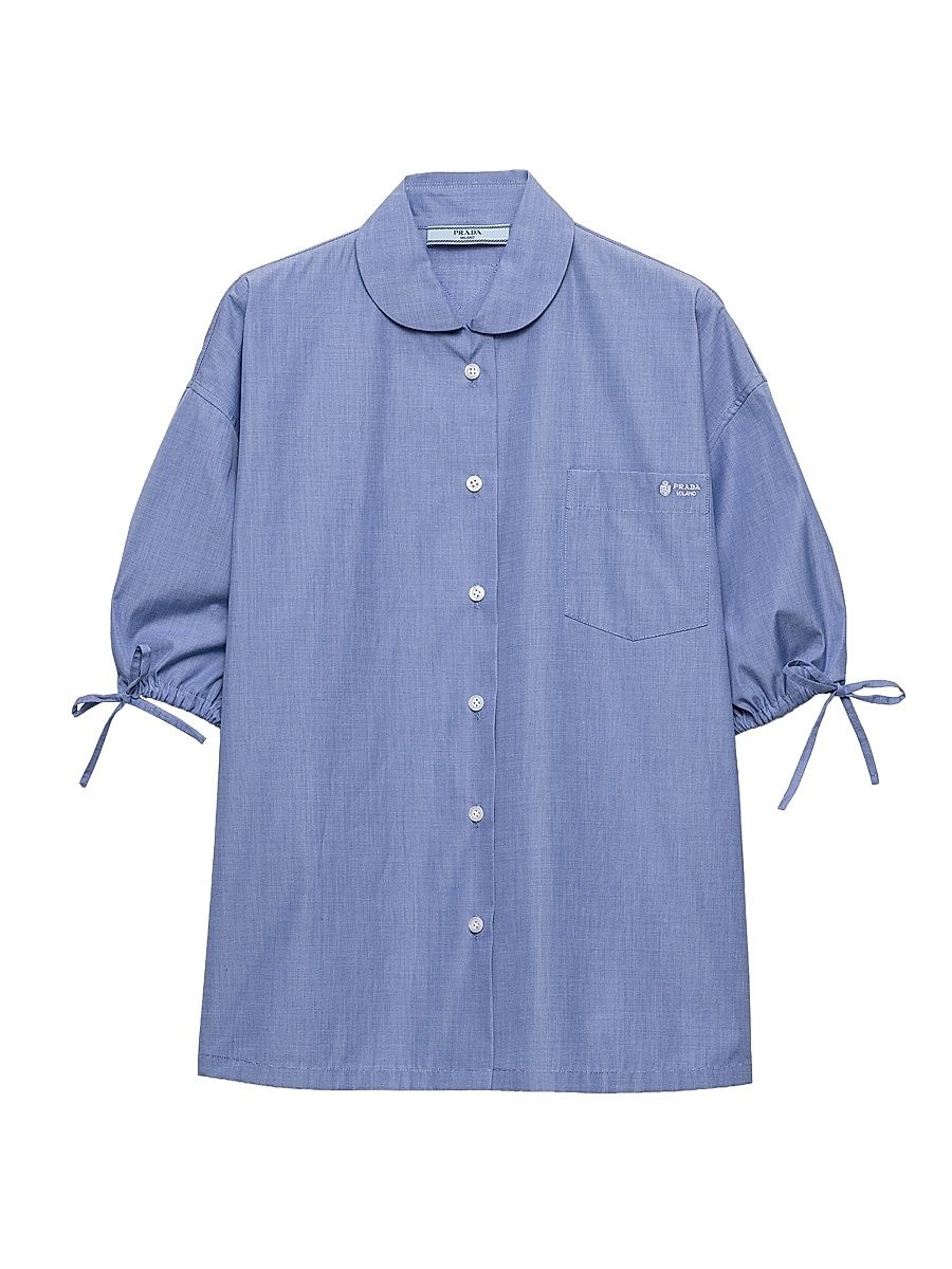 Women's Fil-à-Fil Shirt - Blue - Size 6