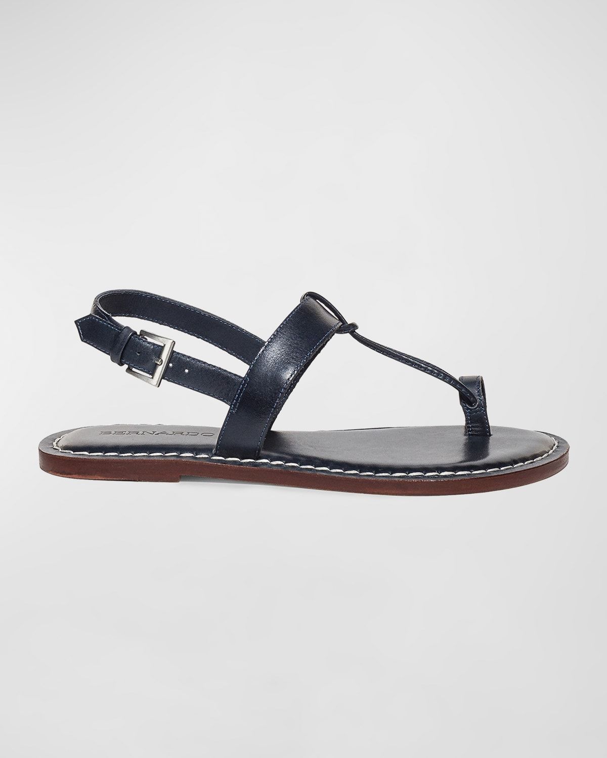 Calfskin T-Strap Slingback Sandals