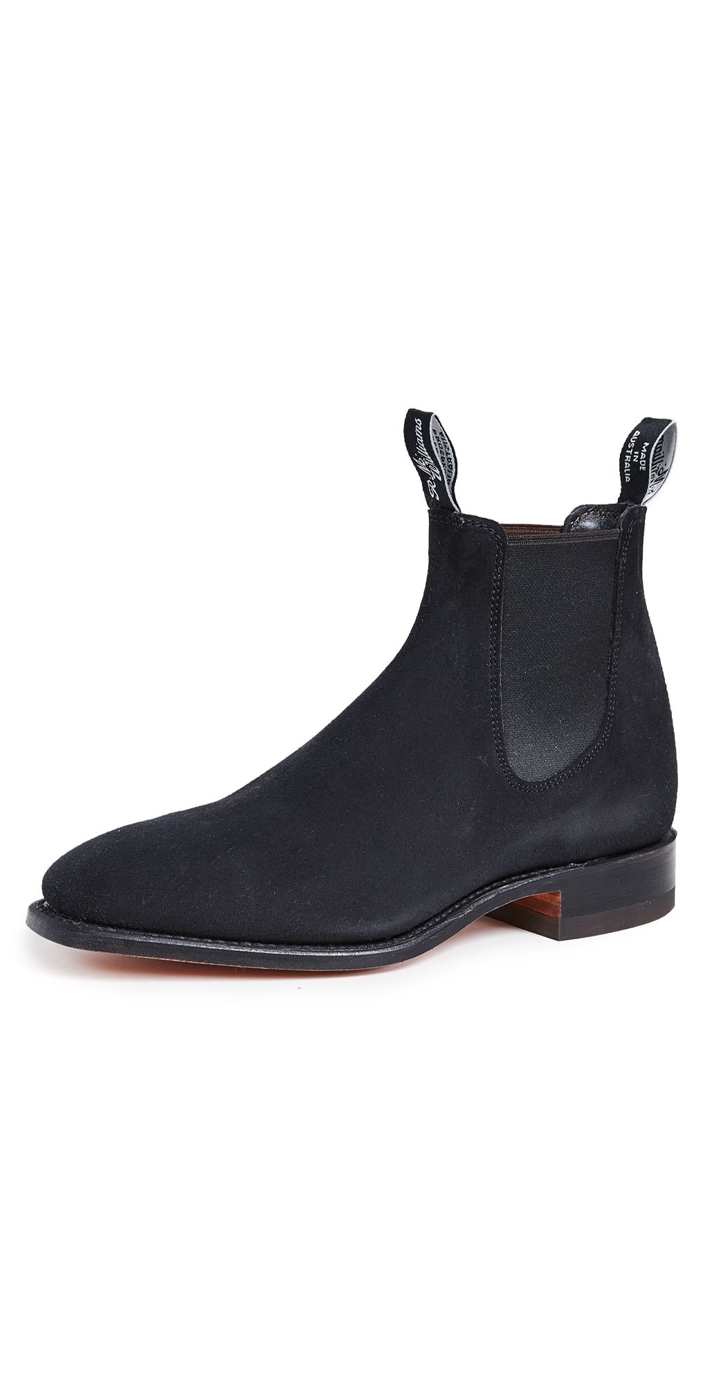 R. M. Williams Suede RM Chelsea Boots Black 12