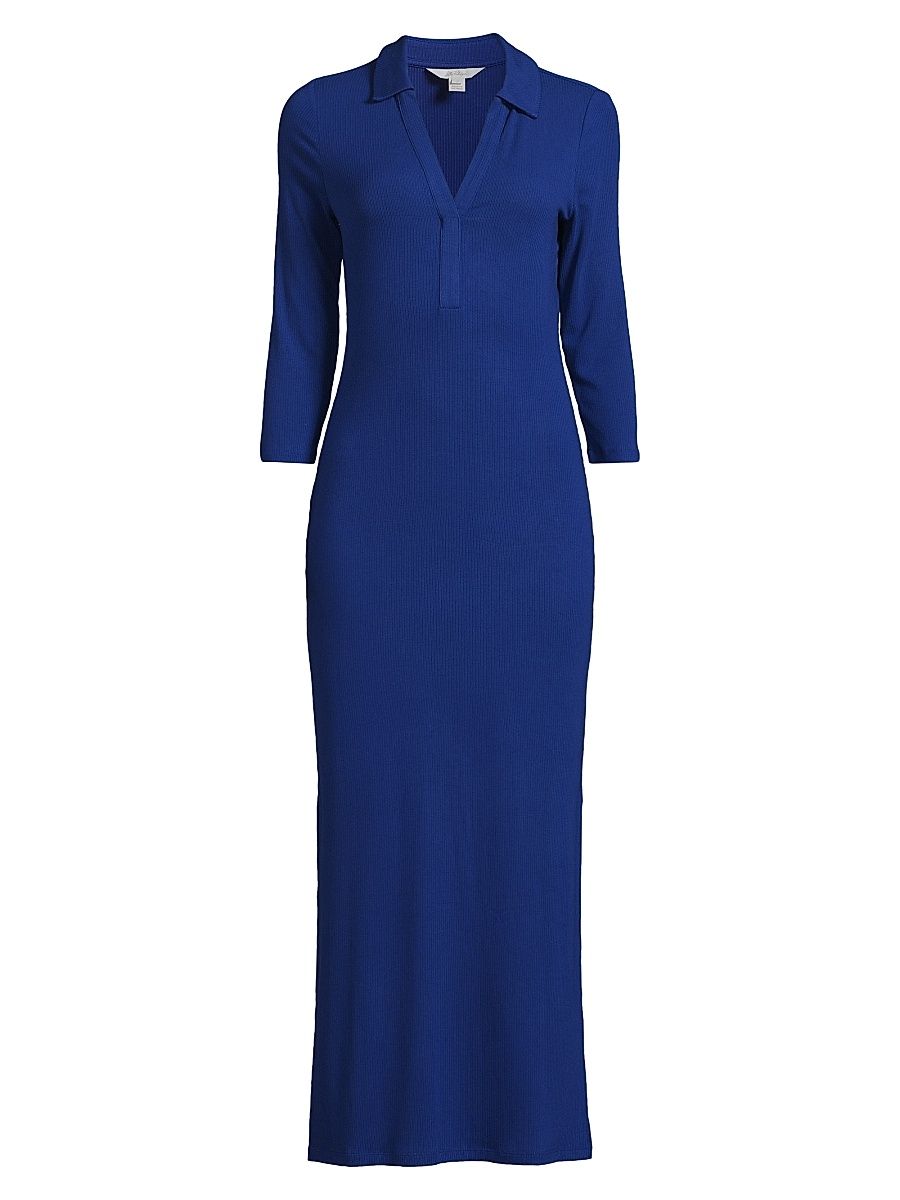 Women's Ollie Maxi Polo Dress - Blue Med - Size XS
