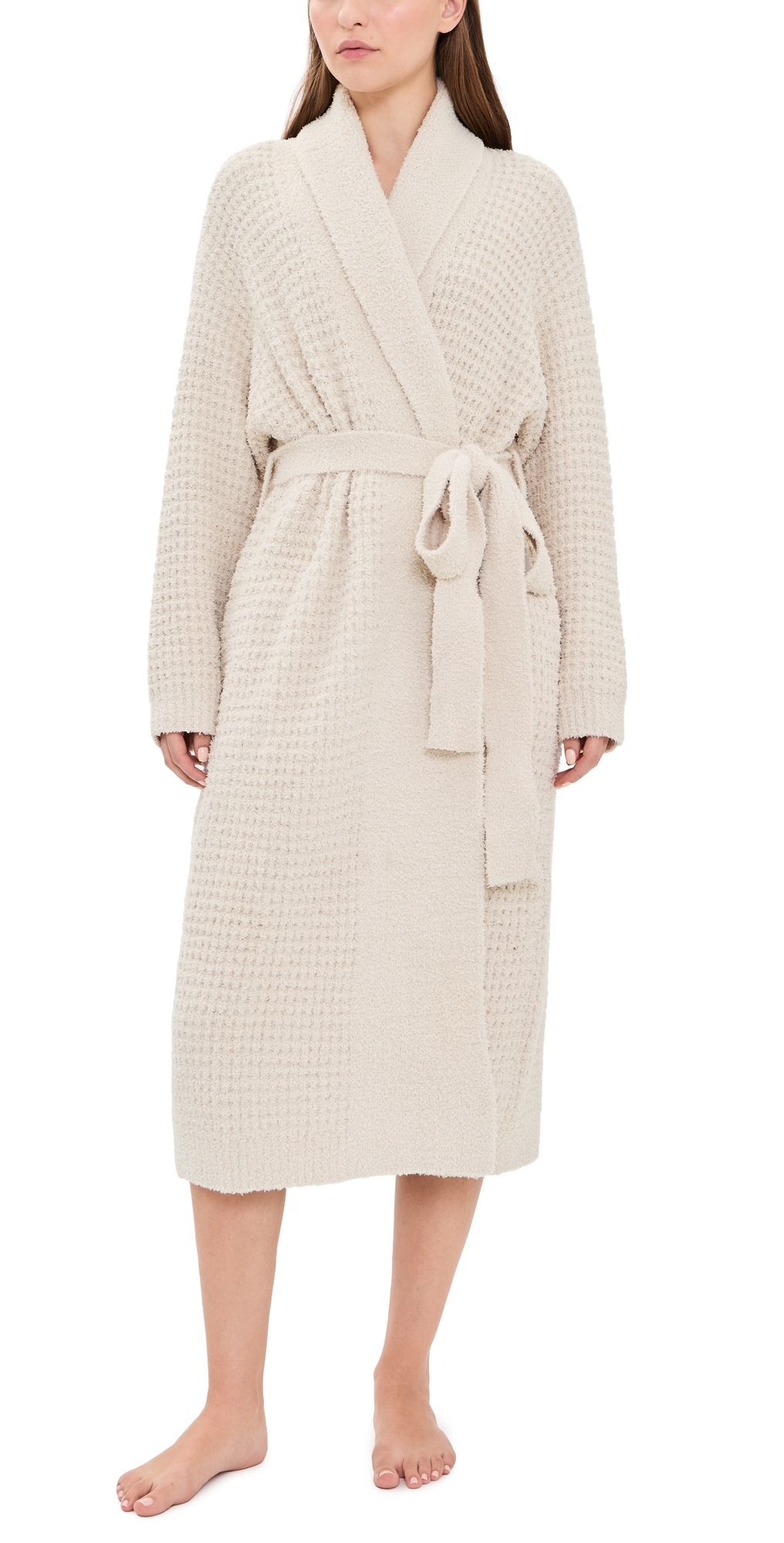 Eberjey Boucle Waffle Knit Robe French Oak L
