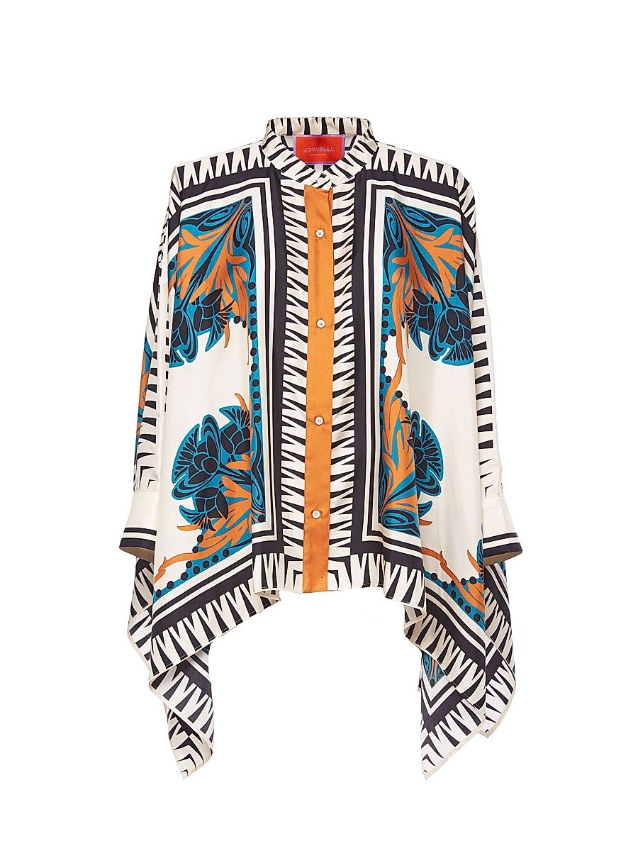 Women's Foulard Shirt - Blue Petrol - Size Medium