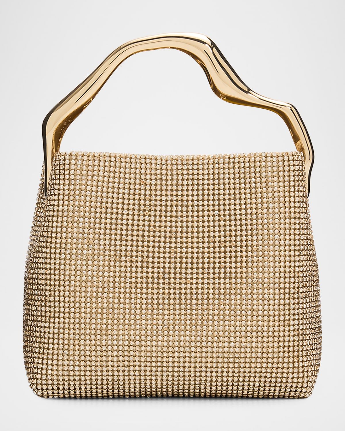 Solene Mini Rhinestone Sculptural Top-Handle Bag