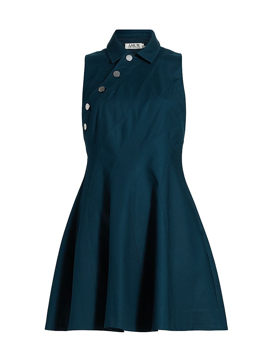 Women's Gail Wave Mini Shirtdress - Deep Indigo - Size 12