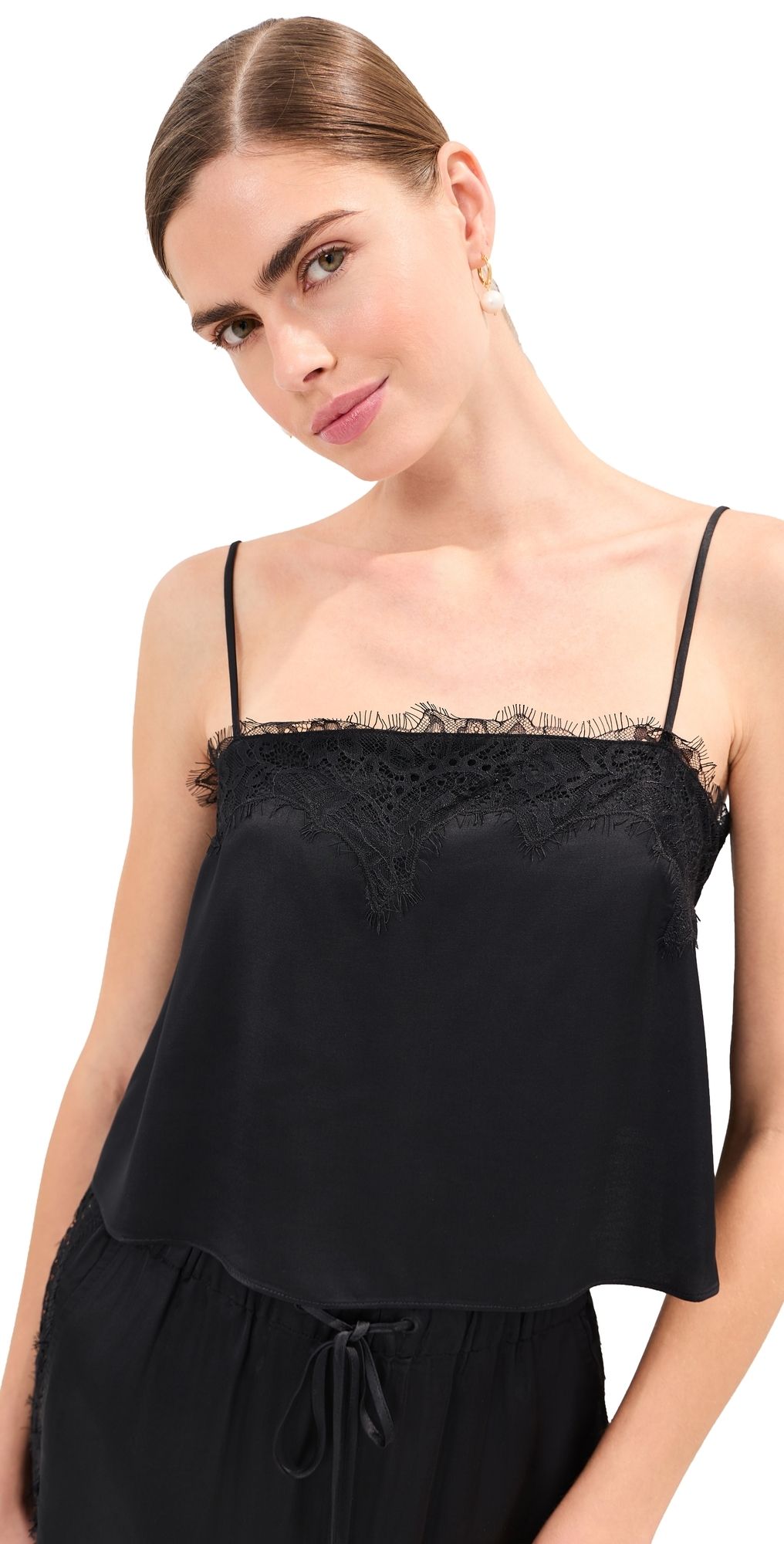 LE BOP Sienna Satin Top Black XXS